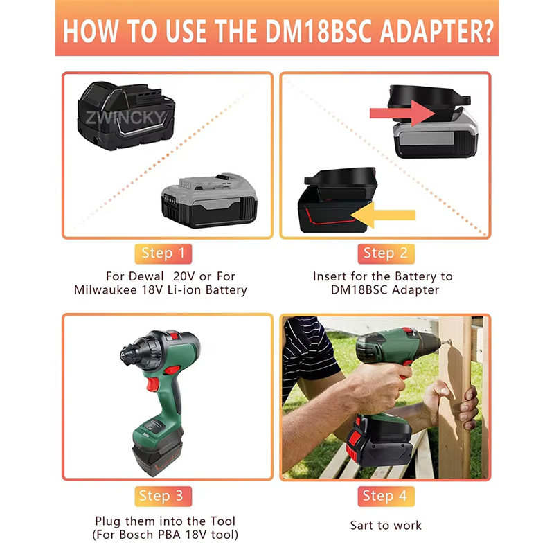 Adattatore per batteria Bosch/ - Power Tools Green Color recensione e prezzo